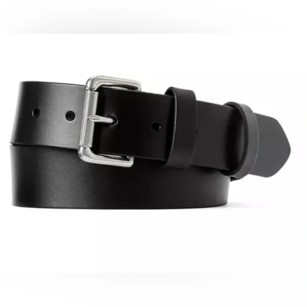 Polo Ralph Lauren Leather Roller-Buckle Black Belt